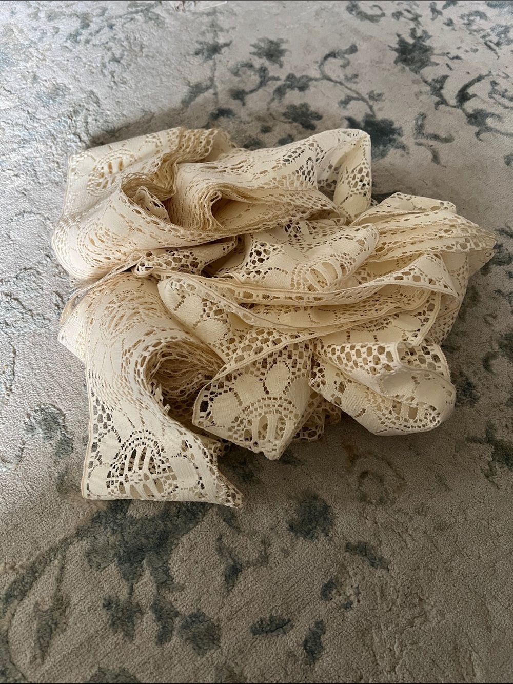 Ivory Crochet Lace Trim Ribbon